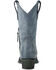 Image #5 - Lane Women's Plain Jane Washed Denim Midi Western Boots - Round Toe, Blue, hi-res