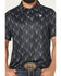 Image #3 - Rock & Roll Denim Men's Longhorn Print Short Sleeve Button-Down Stretch Polo Shirt, Black, hi-res