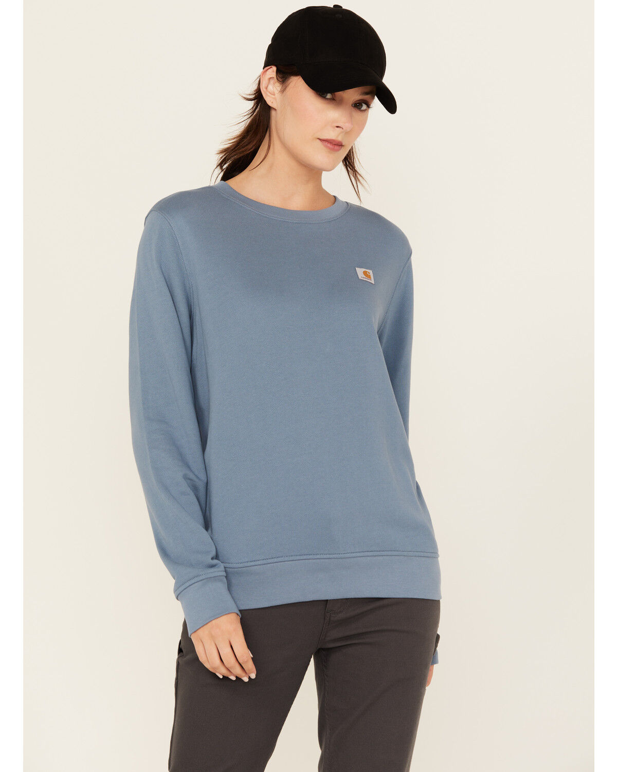 Image #1 - Carhartt Women's Tencel™ Fiber Series Relaxed Fit Sweatshirt, Light Blue, hi-res