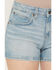 Image #2 - Wrangler Retro Women's Brynn Light Wash Mid Rise Stretch Denim Shorts, Light Wash, hi-res