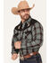 Image #2 - Ely Walker Men's Duck Embroidered Plaid Print Long Sleeve Pearl Snap Western Shirt, Black, hi-res