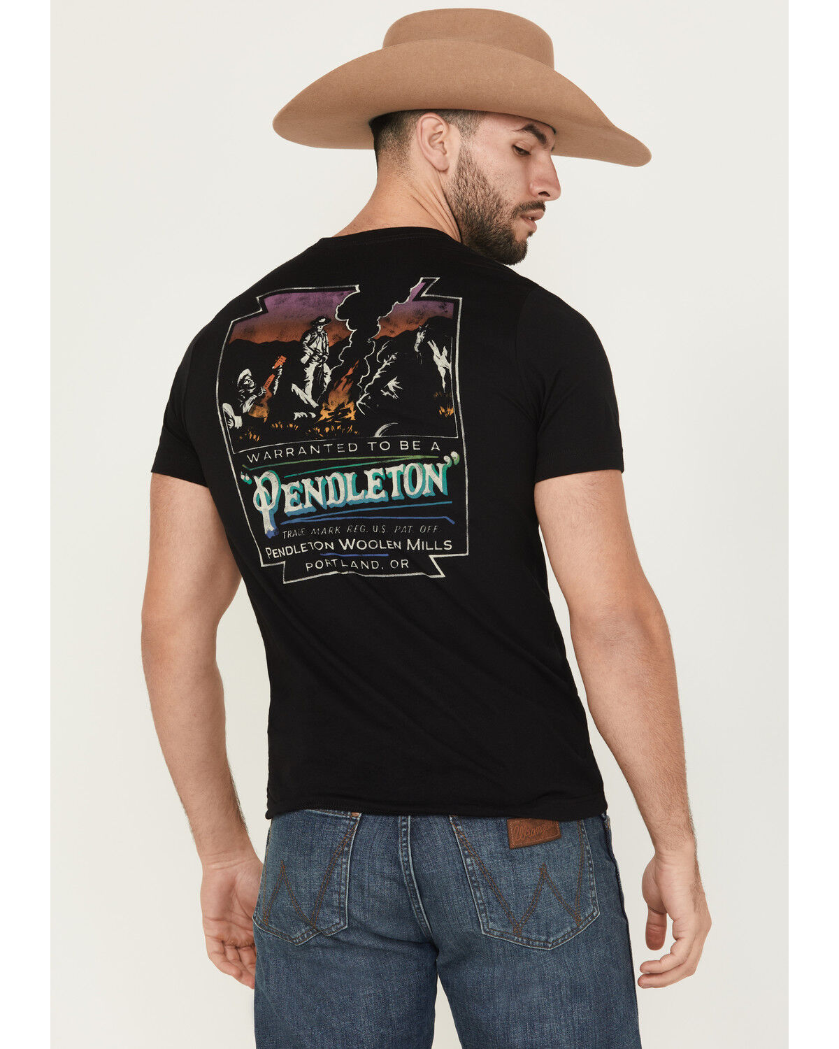 Image #1 - Pendleton Men's Campfire Short Sleeve Graphic T-Shirt, Black, hi-res