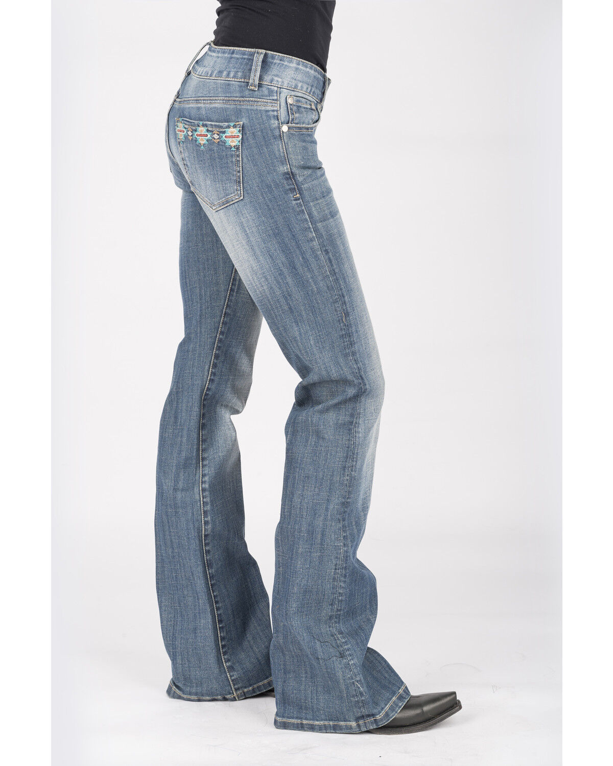 Bootcut embroidered jeans clearance