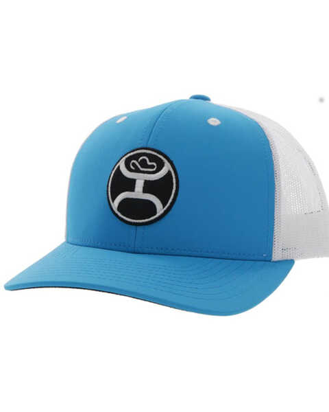 Image #1 - Hooey Men's Primo Logo Embroidered Trucker Cap , Blue, hi-res
