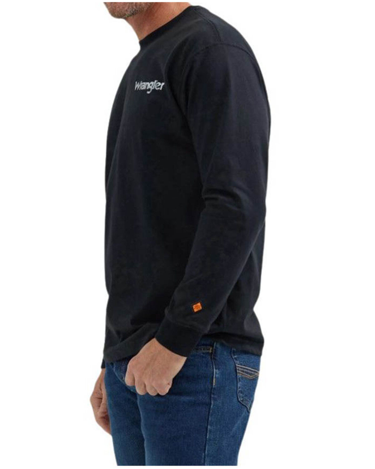 Image #2 - Wrangler Men's FR Eagle Long Sleeve Graphic Work Shirt - Big, Black, hi-res