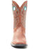 Image #4 - Justin Men's Brandy Bowline Cowhide Leather Western Boot - Broad Square Toe, Brown, hi-res