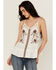 Image #1 - Shyanne Women's Floral Embroidered Cami Tank Top, Off White, hi-res