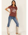 Image #4 - Bandit Brand Women's Rust Short Sleeve Silver Spur Lounge Graphic Tee, Rust Copper, hi-res