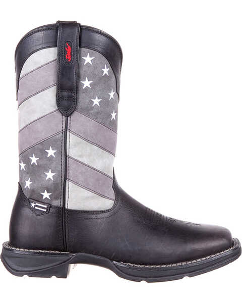 Image #2 - Durango Men's Rebel Faded Flag Western Performance Boots - Broad Square Toe , Black, hi-res