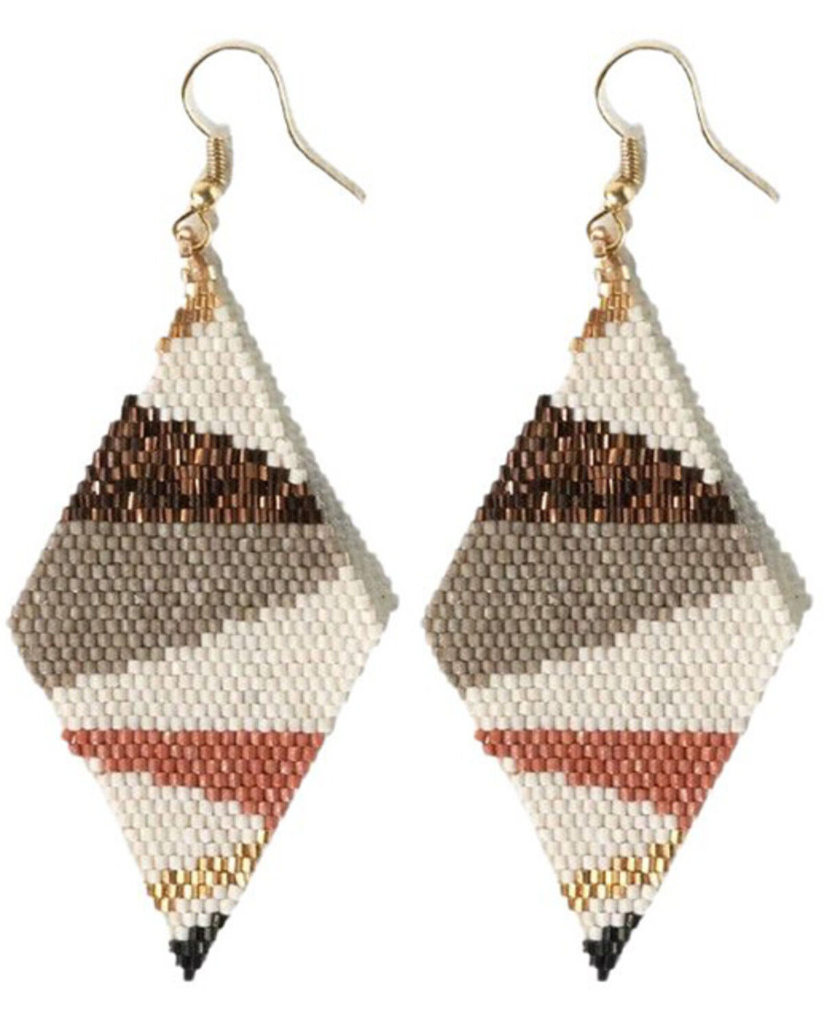 Image #1 - Ink + Alloy Women's Frida Angled Stripes Beaded Earrings, Multi, hi-res