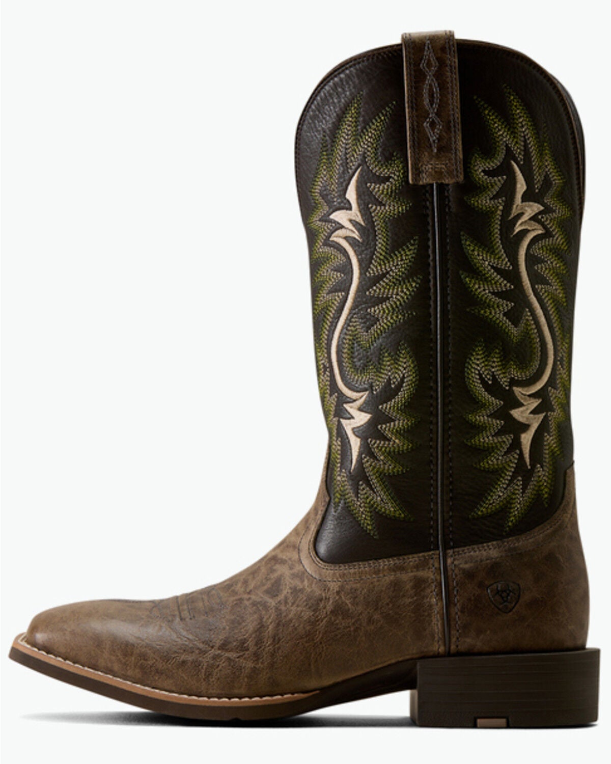 Image #2 - Ariat Men's Sport Colter Elephant Print Performance Boots - Broad Square Toe, Green, hi-res