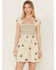Image #1 - Free People Women's Tory Floral Smocked Mini Dress, Cream, hi-res