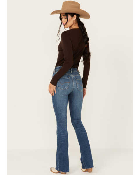 Image #3 - Cleo & Wolf Women's Barnes High Rise Bootcut Stretch Jeans , Medium Wash, hi-res