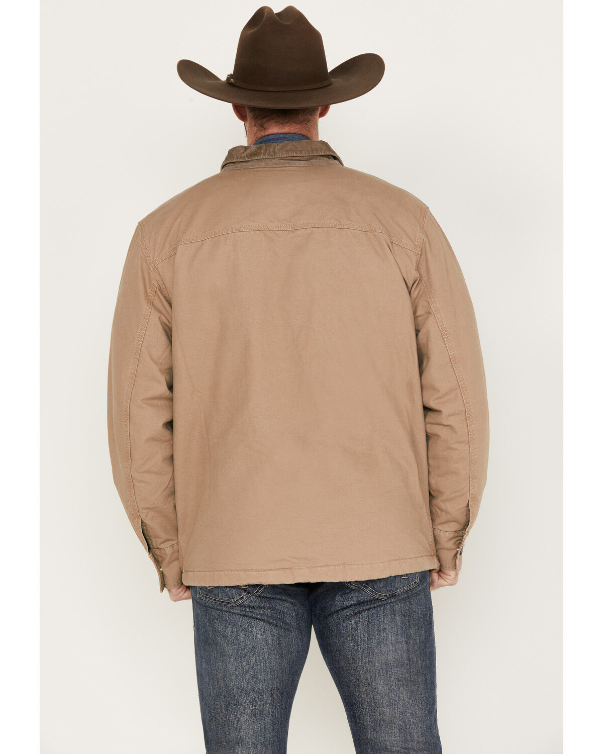 Image #4 - Wrangler Men's Quilted Flannel Lined Western Barn Coat, , hi-res