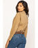 Image #3 - Wrangler Women's Solid Long Sleeve Snap Western Shirt, Tan, hi-res