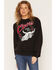 Image #1 - Coors Women's Embroidered Crew Neck Sweatshirt, Black, hi-res