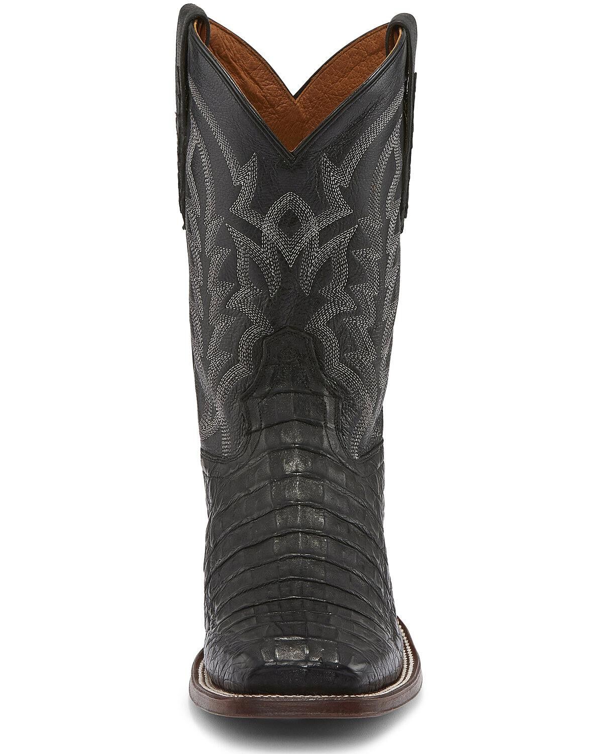 caiman square toe boots