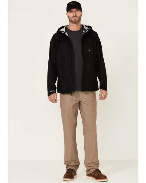 Image #2 - Hawx Men's Pro Elements Zip-Front Hooded Poly-Shell Work Jacket , Black, hi-res