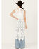 En Creme Women's Medallion Crochet High Low Tank, White, hi-res