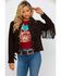 Scully Women's Boar Suede Beaded Fringe Jacket, Brown, hi-res