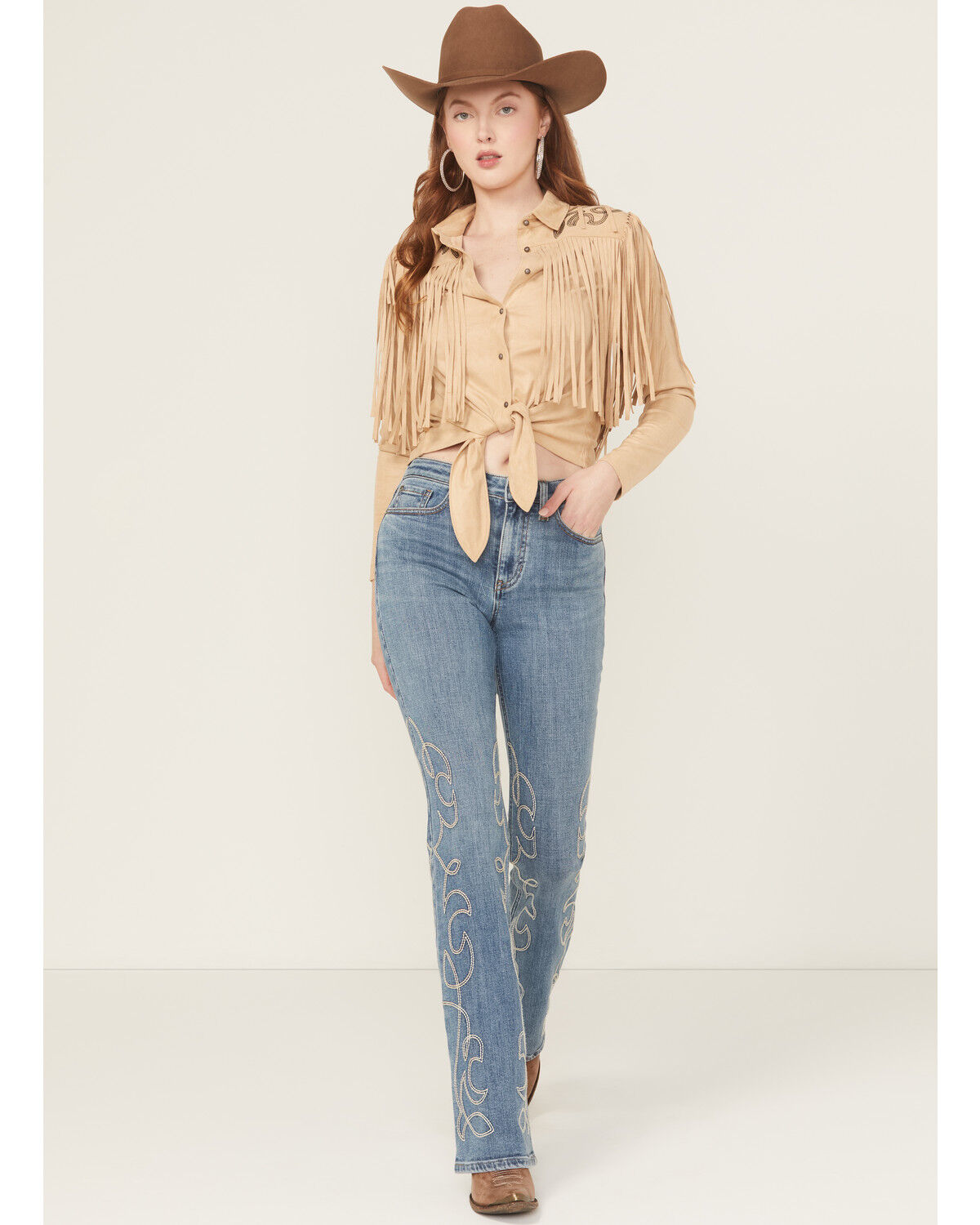 Image #1 - Idyllwind Women's Arbor Medium Wash Legend High Rise Bootcut Super Stretch Denim Jeans, Medium Wash, hi-res