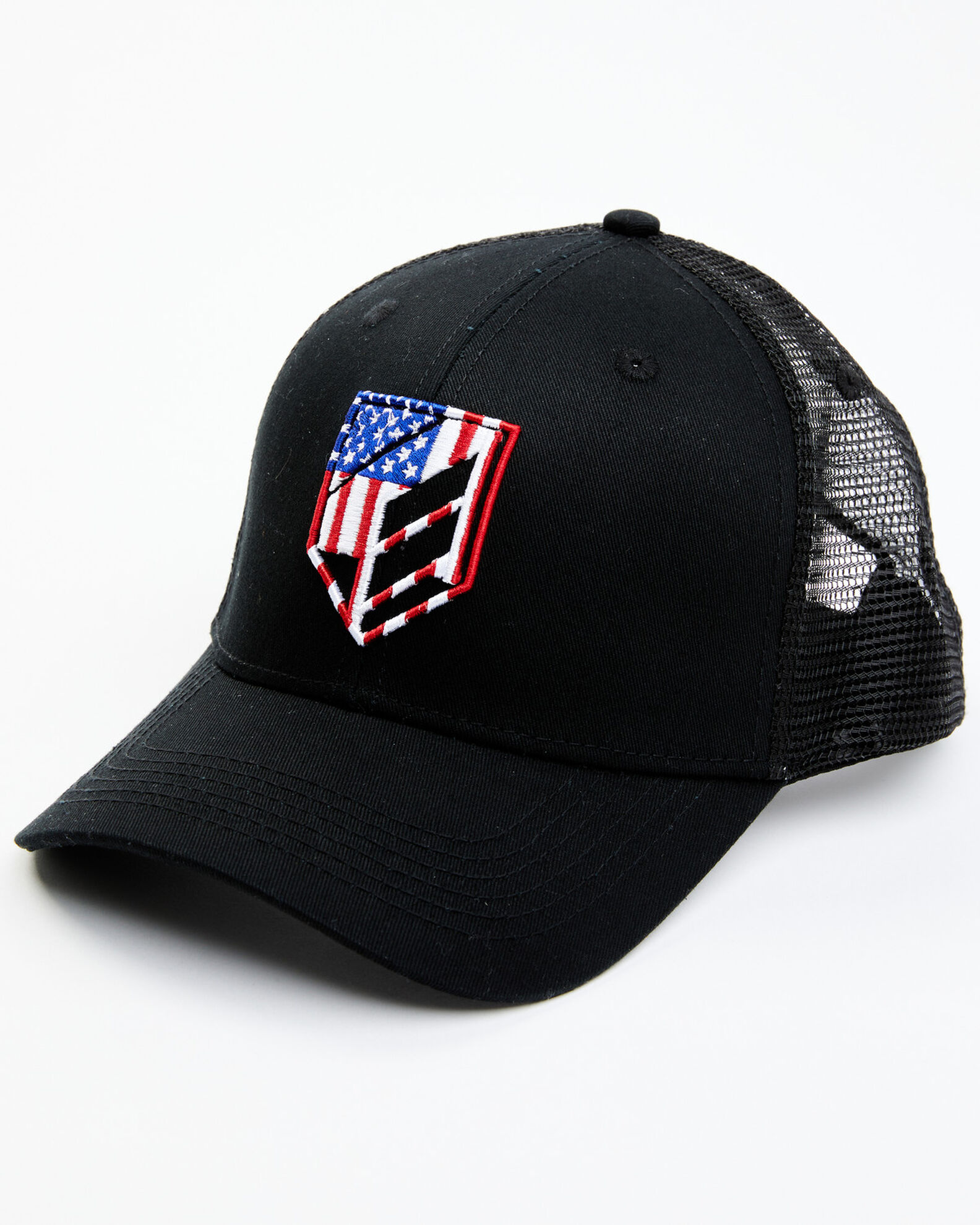 Ball cap with cheap american flag patch