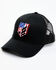 Image #1 - RANK 45® Men's American Flag Shield Patch Mesh-Back Ball Cap, Black, hi-res