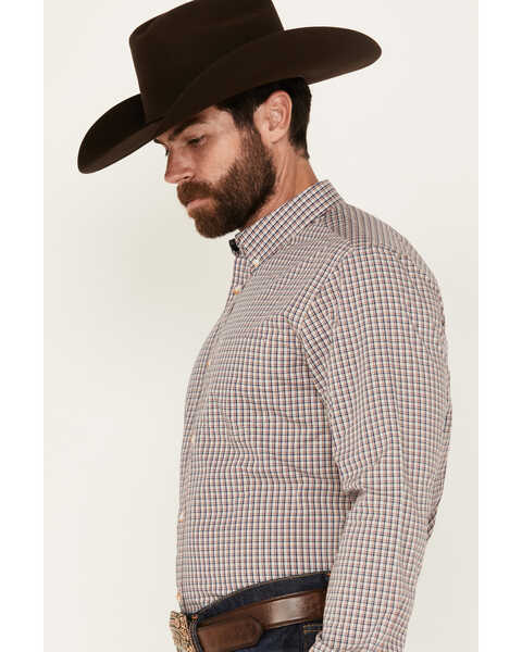 Image #2 - Cody James Men's Rowdy Plaid Print Long Sleeve Button-Down Western Shirt - Big, Tan, hi-res