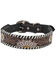Image #2 - Myra Bag Daisy Hand Tooled Leather Dog Collar, Brown, hi-res