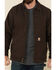 Image #4 - Carhartt Men's Dark Brown Washed Duck Sherpa Lined Work Coat , Brown, hi-res