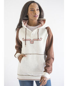 Kimes Ranch Women's Oatmeal & Brown Two Scoops Pullover Hoodie, Oatmeal, hi-res