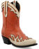 Image #1 - Black Star Women's Cell-Sole Leather Western Booties - Snip Toe , Red, hi-res