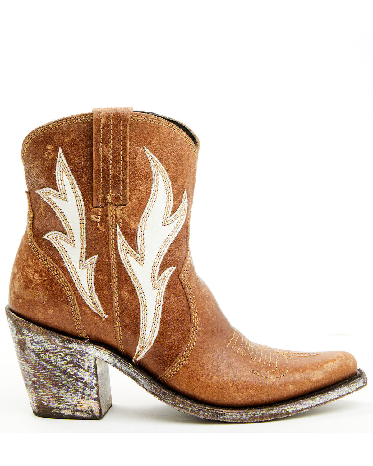 Image #2 - Liberty Black Women's Evan Flame Western Booties - Snip Toe, Tan, hi-res