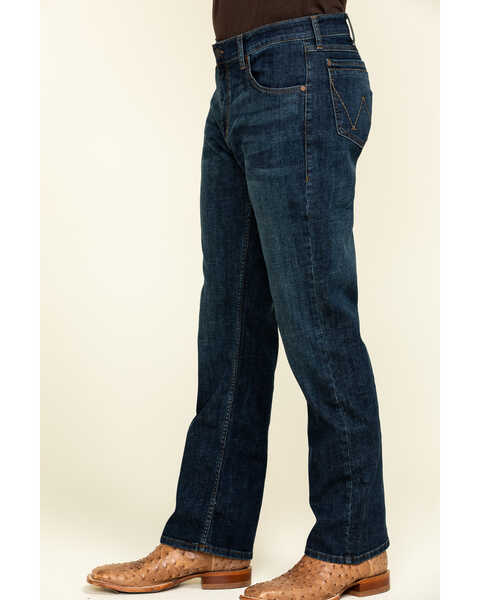 Image #3 - Wrangler Retro Men's Boot Barn Exclusive Phillips Dark Relaxed Bootcut Jeans , , hi-res