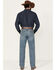 Image #3 - Cinch Men's White Label Relaxed Fit Medium Stonewash Denim Jeans, Blue, hi-res