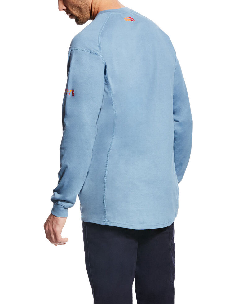 Ariat Men's FR Air Crew Long Sleeve Work Shirt , Blue, hi-res