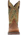 Image #4 - Durango Men's Rebel Western Performance Boots - Broad Square Toe, Green, hi-res