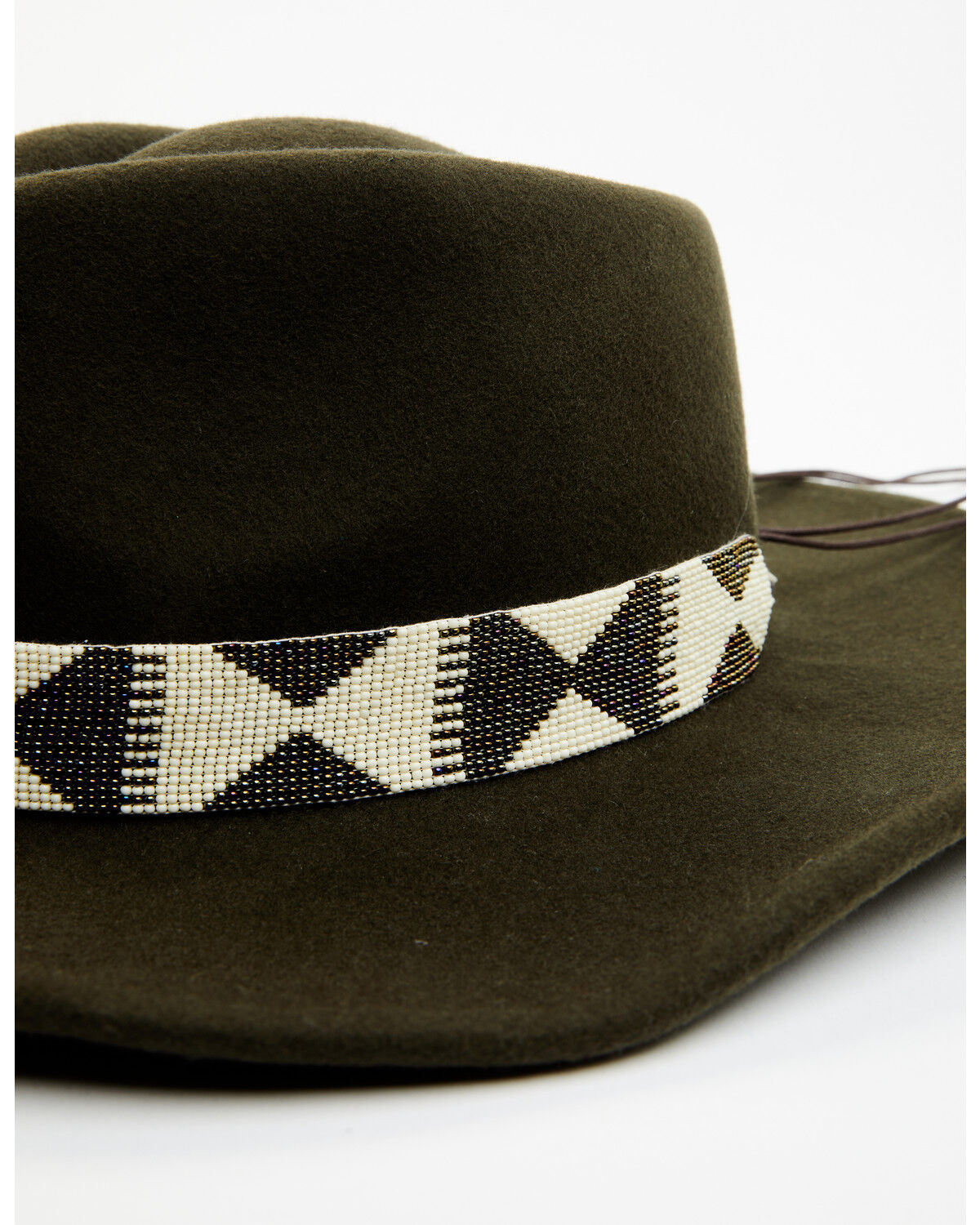 Image #3 - Nikki Beach Women's Moss Kaia Beaded Fedora, Moss Green, hi-res