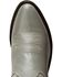 Image #6 - Old West Men's Smooth Leather Western Boots - Round Toe, Grey, hi-res