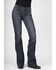 Stetson Women's 816 Classic Dark Wash Slim Fit Low Rise Bootcut Jeans, Med Wash, hi-res