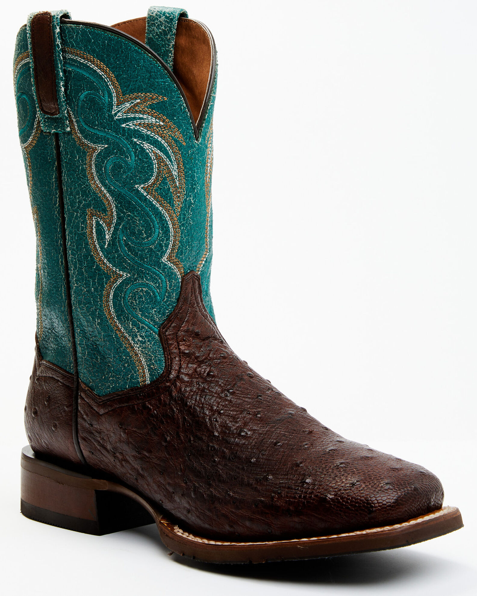 Dan Post Men s Exotic Full Quill Ostrich Western Boots Broad Square Toe Country Outfitter