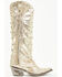 Image #2 - Liberty Black Women's Danet Tall Studded Western Boots - Round Toe, Gold, hi-res