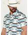 Image #2 - Rock & Roll Denim Men's Boot Barn Exclusive Southwestern Print Short Sleeve Polo Shirt , White, hi-res