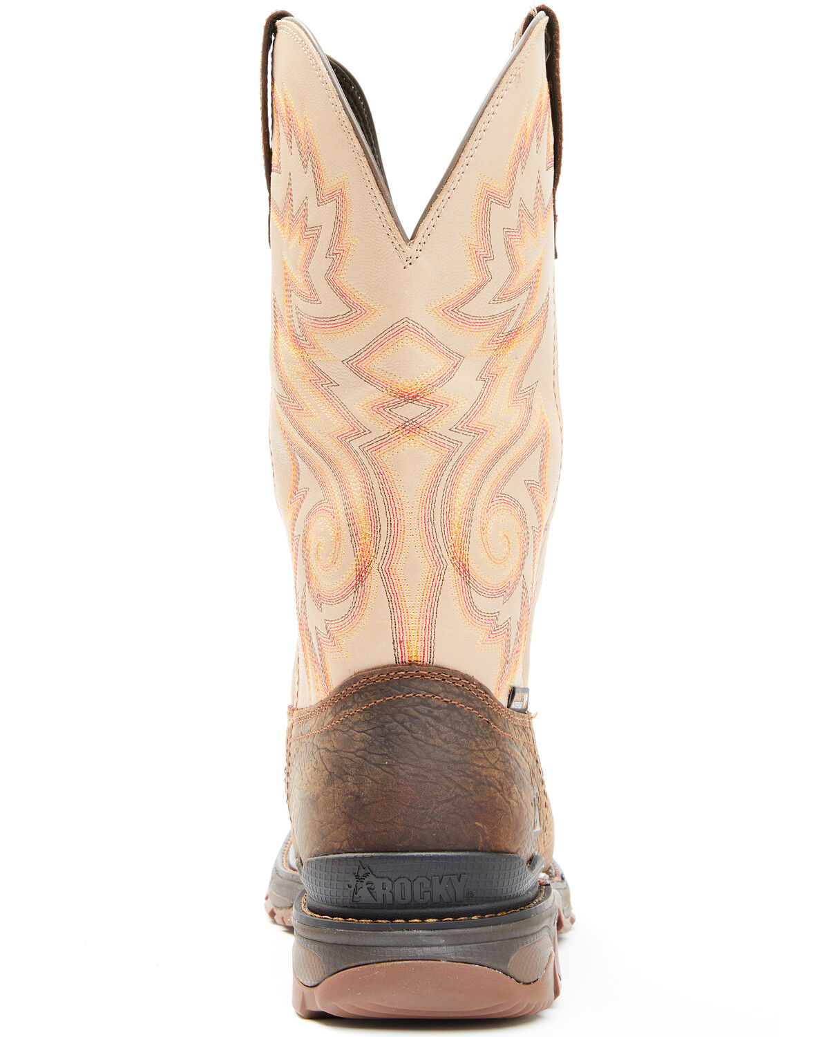 Image #5 - Rocky Men's Carbon 6 Waterproof Western Work Boots - Soft Toe, Off White, hi-res