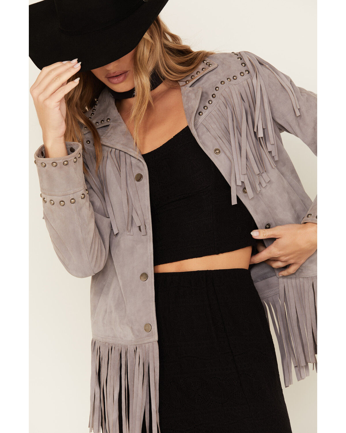 Image #2 - Idyllwind Women's Studded Fringe Suede Jacket, , hi-res