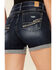 Sailey Women's Cuffed Shorts, Blue, hi-res