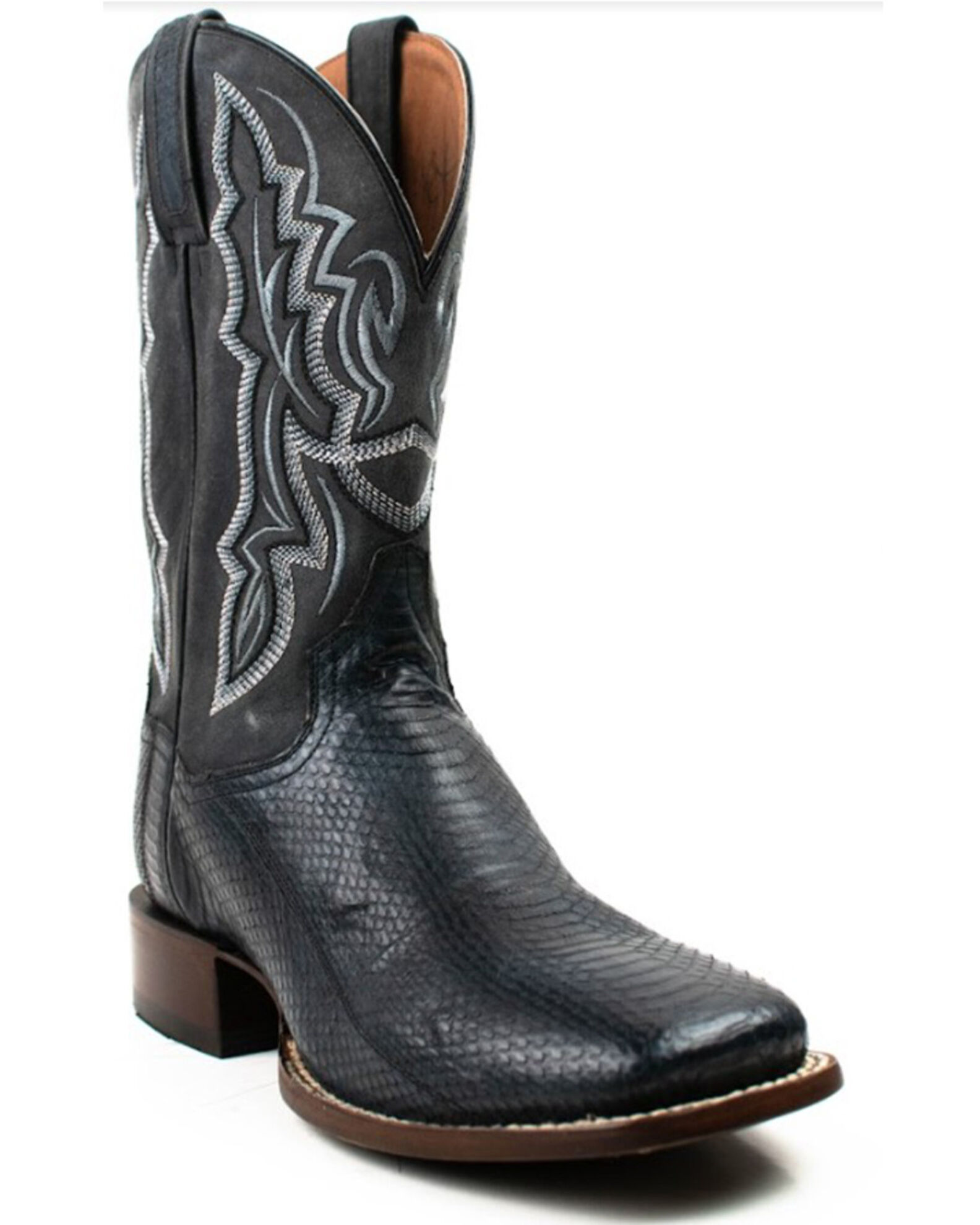 Dan Post Men s Water Snake Exotic Western Boots Broad Square Toe