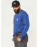 Image #4 - Carhartt Men's FR Force Loose Fit Oil Rig Lightweight Long Sleeve Work Shirt, Blue, hi-res
