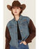 Image #2 - Cleo + Wolf Women's Mixed Material Graphic Jacket, Brown, hi-res