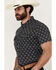 Image #2 - Panhandle Men's Medallion Print Short Sleeve Snap Performance Stretch Western Shirt, , hi-res